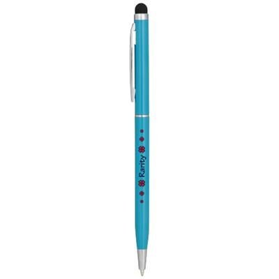 Branded Promotional JOYCE ALUMINIUM METAL BALL PEN in Turquoise Pen From Concept Incentives.