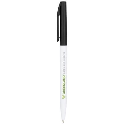 Branded Promotional MONDRIANE BALL PEN in Black Solid Pen From Concept Incentives.