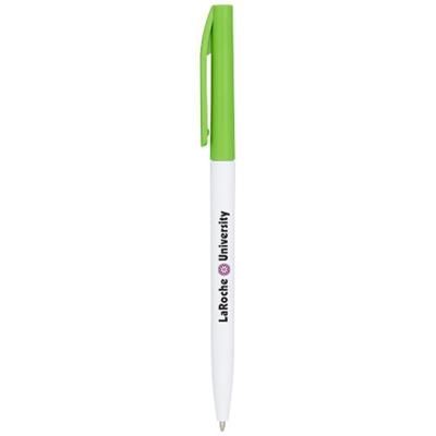 Branded Promotional MONDRIANE BALL PEN in Green Pen From Concept Incentives.