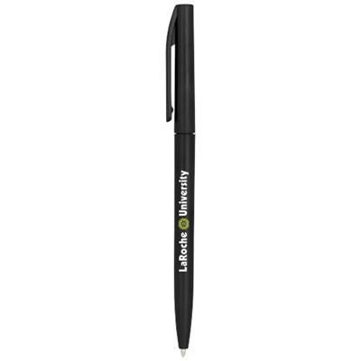 Branded Promotional MONDRIANE BALL PEN SOLID in Black Solid Pen From Concept Incentives.