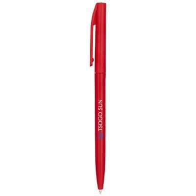 Branded Promotional MONDRIANE BALL PEN SOLID in Red Pen From Concept Incentives.