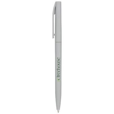 Branded Promotional MONDRIANE BALL PEN SOLID in Grey Pen From Concept Incentives.