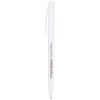 Branded Promotional MONDRIANE BALL PEN SOLID in White Solid Pen From Concept Incentives.