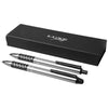 Branded Promotional TACTICAL GRIP DUO PEN GIFT SET in Silver Chrome  From Concept Incentives.