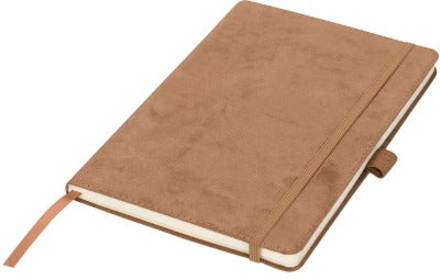 Branded Promotional CARBONY A5 SUEDE NOTE BOOK Jotter From Concept Incentives.