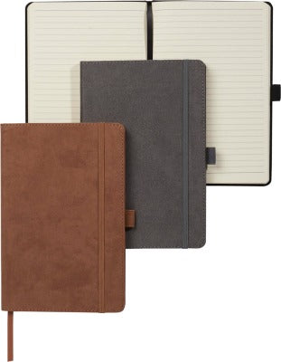 Branded Promotional CARBONY A5 SUEDE NOTE BOOK Jotter From Concept Incentives.