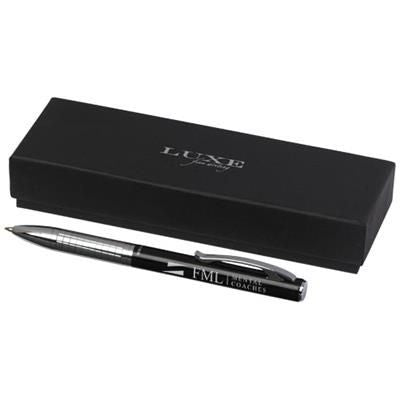 Branded Promotional TREMOLO BALL PEN in Black Solid Pen From Concept Incentives.