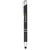 Branded Promotional MONETA ANODIZED ALUMINIUM METAL CLICK STYLUS BALL PEN in Black Solid Pen From Concept Incentives.