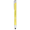 Branded Promotional MONETA ANODIZED ALUMINIUM METAL CLICK STYLUS BALL PEN in Yellow Pen From Concept Incentives.