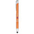 Branded Promotional MONETA ANODIZED ALUMINIUM METAL CLICK STYLUS BALL PEN in Orange Pen From Concept Incentives.