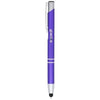 Branded Promotional MONETA ANODIZED ALUMINIUM METAL CLICK STYLUS BALL PEN in Purple Pen From Concept Incentives.