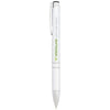 Branded Promotional MONETA ABS CLICK BALL PEN in Silver Pen From Concept Incentives.