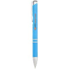 Branded Promotional MONETA ABS CLICK BALL PEN in Process Blue Pen From Concept Incentives.