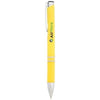 Branded Promotional MONETA ABS CLICK BALL PEN in Yellow Pen From Concept Incentives.