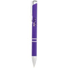 Branded Promotional MONETA ABS CLICK BALL PEN in Purple Pen From Concept Incentives.