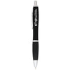 Branded Promotional NASH RUBBER BALL PEN in Black Solid Pen From Concept Incentives.