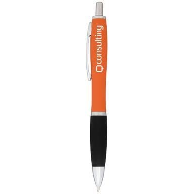 Branded Promotional NASH RUBBER BALL PEN in Orange Pen From Concept Incentives.