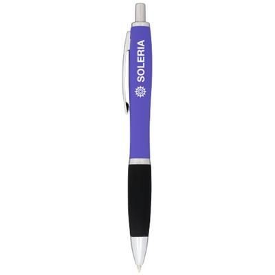 Branded Promotional NASH RUBBER BALL PEN in Purple Pen From Concept Incentives.