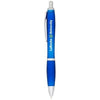 Branded Promotional NASH FROSTED BALL PEN in Royal Blue Pen From Concept Incentives.