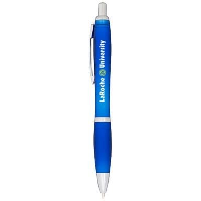 Branded Promotional NASH FROSTED BALL PEN in Royal Blue Pen From Concept Incentives.