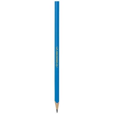 Branded Promotional TRIX TRIANGULAR PENCIL in Process Blue Pencil From Concept Incentives.