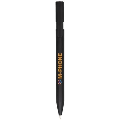 Branded Promotional HYDE BALL PEN in Black Solid-blue Pen From Concept Incentives.