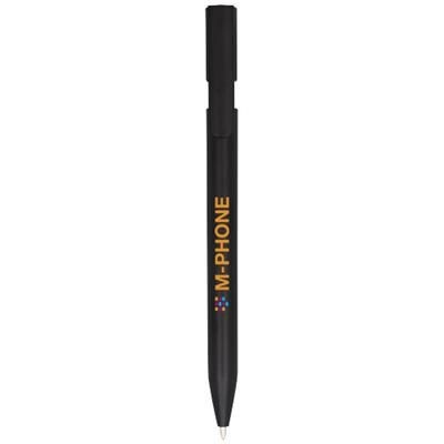 Branded Promotional HYDE BALL PEN in Black Solid-blue Pen From Concept Incentives.