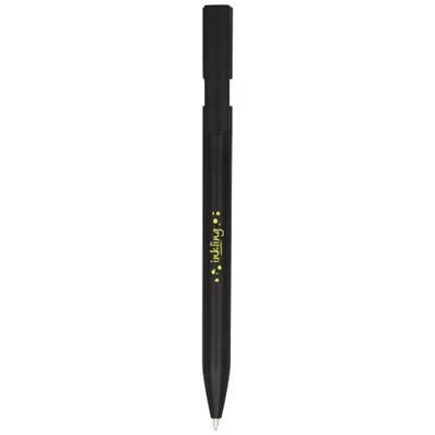 Branded Promotional HYDE BALL PEN in Black Solid-gold Pen From Concept Incentives.