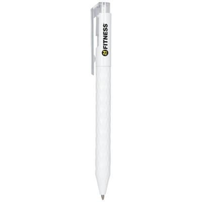 Branded Promotional PRISM BALL PEN in White Solid Pen From Concept Incentives.