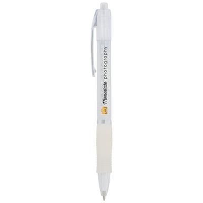 Branded Promotional TRIM BALL PEN in White Solid Pen From Concept Incentives.