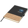 Branded Promotional EVORA A5 CORK THERMO PU NOTE BOOK in Black Jotter From Concept Incentives.