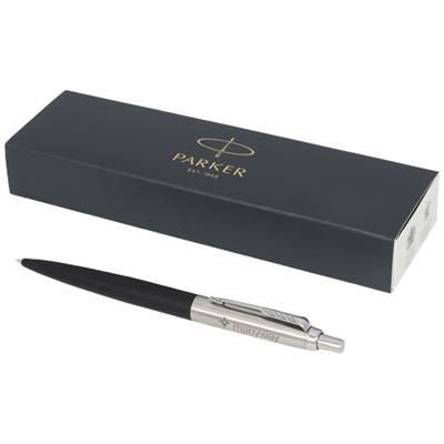 Branded Promotional JOTTER XL MATTE with Silver Chrome Trim Ball PEN in Black Solid Pen From Concept Incentives.