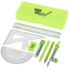 Branded Promotional JULIA 9-PIECE SCHOOL GEOMETRY SET in Green Pen From Concept Incentives.