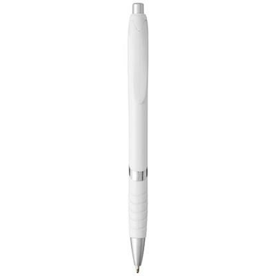 Branded Promotional TURBO BALL PEN WHITE BARREL in White Solid  From Concept Incentives.