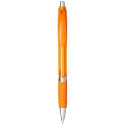 Branded Promotional TURBO BALL PEN with Rubber Grip in Orange  From Concept Incentives.