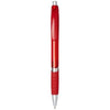 Branded Promotional TURBO TRANSLUCENT BALL PEN with Rubber Grip in Red  From Concept Incentives.