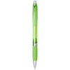 Branded Promotional TURBO TRANSLUCENT BALL PEN with Rubber Grip in Lime  From Concept Incentives.