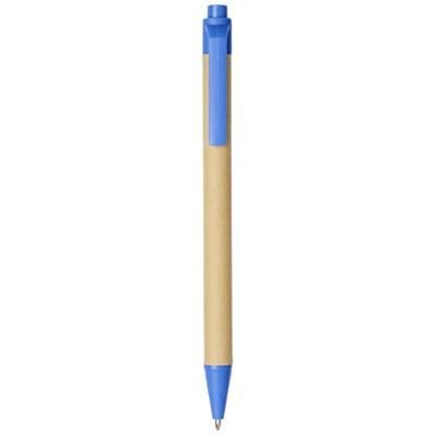 Branded Promotional BERK RECYCLED CARTON AND CORN PLASTIC BALL PEN in Blue Pen From Concept Incentives.