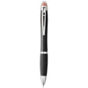 Branded Promotional NASH LIGHT-UP BLACK BARREL AND GRIP BALL PEN in Orange  From Concept Incentives.