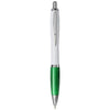 Branded Promotional NASH PET WHITE SOLID BARREL BALL PEN in Green  From Concept Incentives.