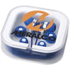 Branded Promotional SARGAS LIGHTWEIGHT EARBUDS in Blue Earphones From Concept Incentives.