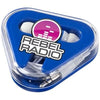 Branded Promotional REBEL EARBUDS in Royal Blue-white Solid Earphones From Concept Incentives.