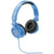 Branded Promotional RALLY FOLDING HEADPHONES in Royal Blue Earphones From Concept Incentives.