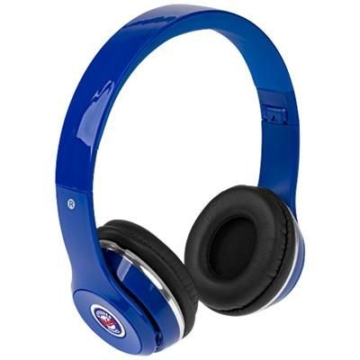 Branded Promotional CADENCE FOLDING BLUETOOTH¬¨√Ü HEADPHONES in Royal Blue Earphones From Concept Incentives.