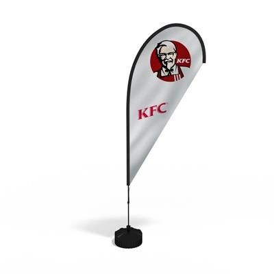 Branded Promotional TEAR DROP FEATHER FLAG KIT Flag From Concept Incentives.