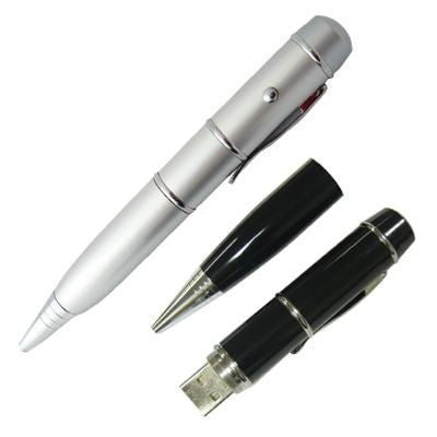 Branded Promotional PEN 3 USB FLASH DRIVE MEMORY STICK BALL PEN & LASER POINTER Memory Stick USB From Concept Incentives.