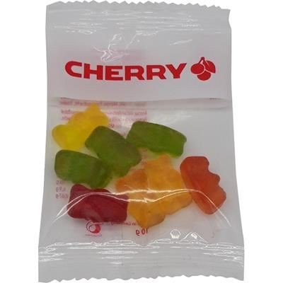 Branded Promotional 10G OF ORIGINAL HARIBO JELLY SHAPE SWEETS with White or Cleat Bag Sweets From Concept Incentives.
