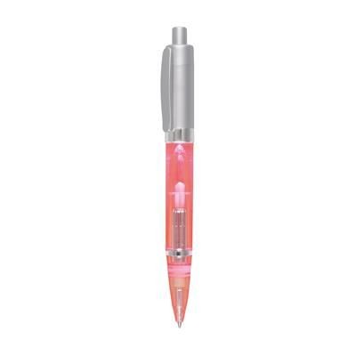 Branded Promotional LUXOGRAPH LIGHT BALL PEN in Red - Silver Pen From Concept Incentives.