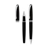 Branded Promotional BOHEMIAN WRITING SET in Black - Silver Pen Set From Concept Incentives.