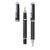 Branded Promotional CARBON WRITING PEN SET in Black & Silver Pen Set From Concept Incentives.